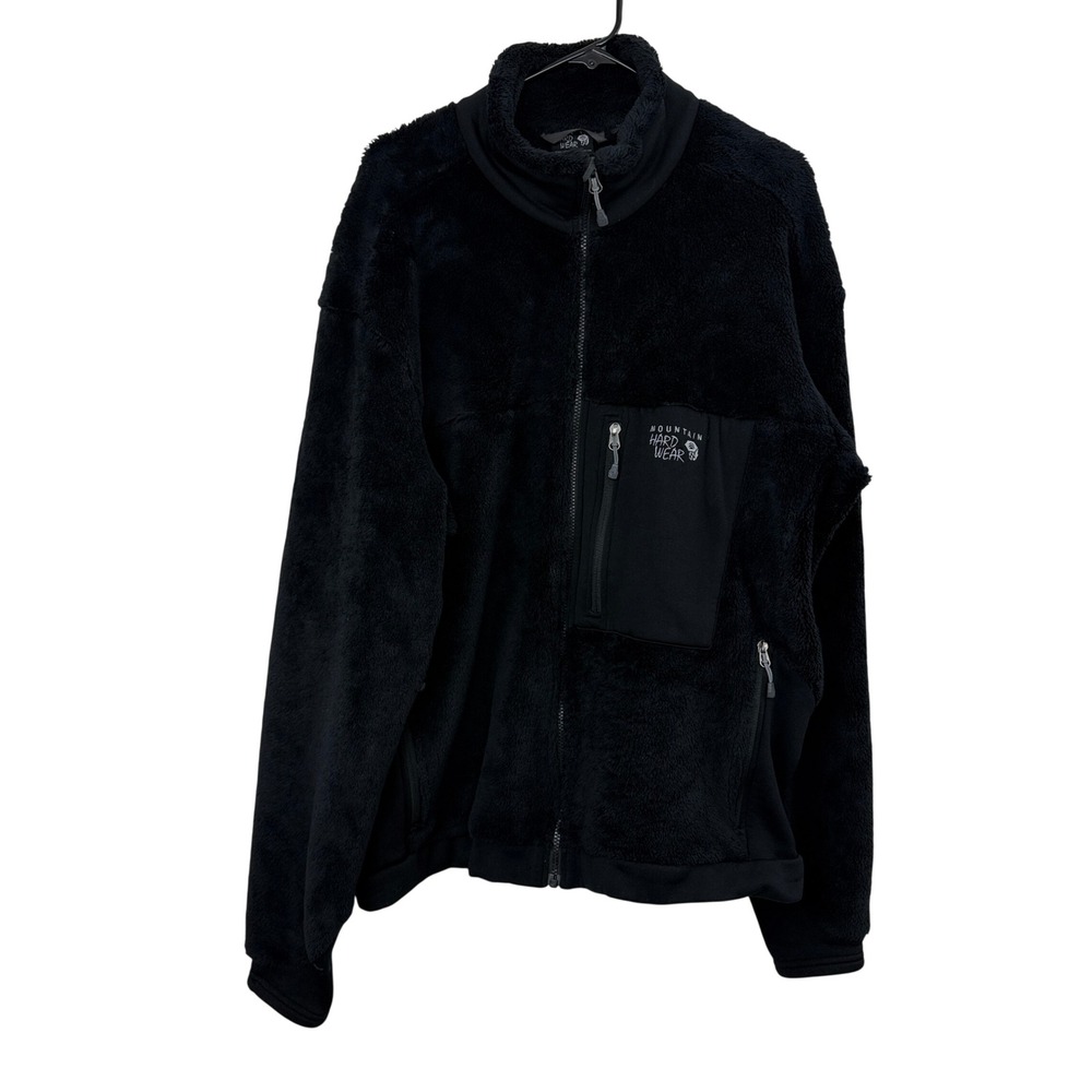 Mountain Hardwear Jacket Mens 2XL Black Polartec Monkey Man Fleece Full Zip